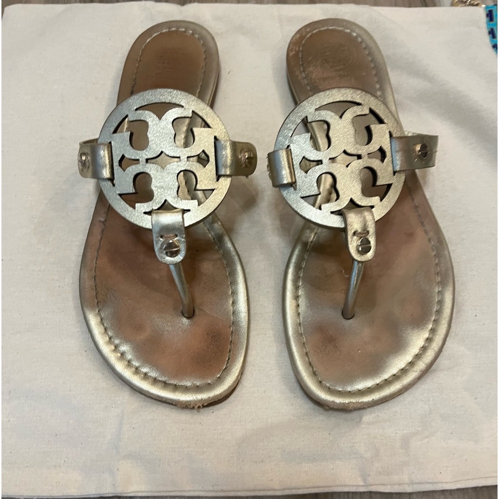 Tory Burch Gold Miller Sandals 7